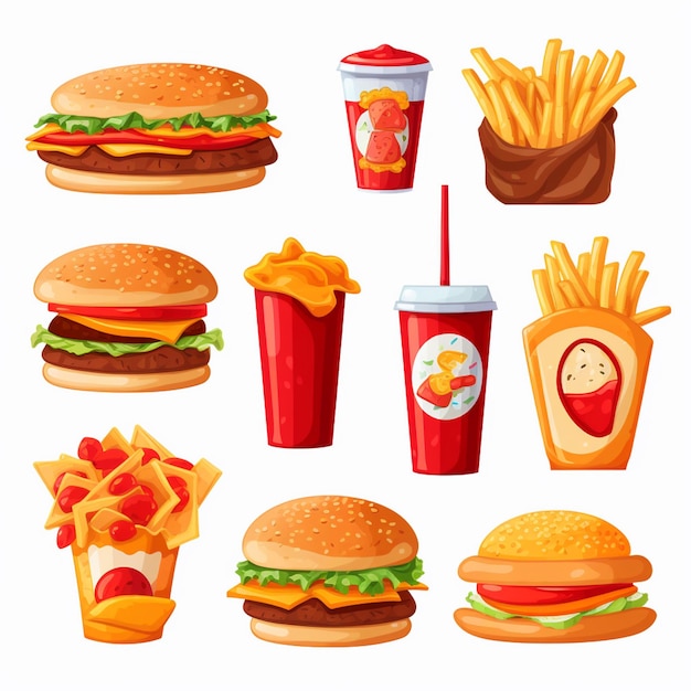 Burger-Vektor-Symbol, Essen, Hamburger, Illustration, Schnellmenü, Restaurant, Pizza, Sandwich, Mittagessen