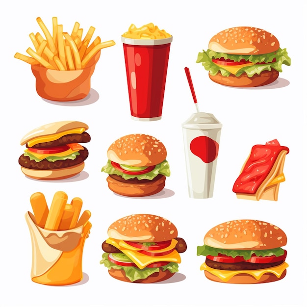 Vektor burger-vektor-symbol, essen, hamburger, illustration, schnellmenü, restaurant, pizza, sandwich, mittagessen