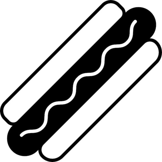 Burgerwurst-glyph-vektor-illustration