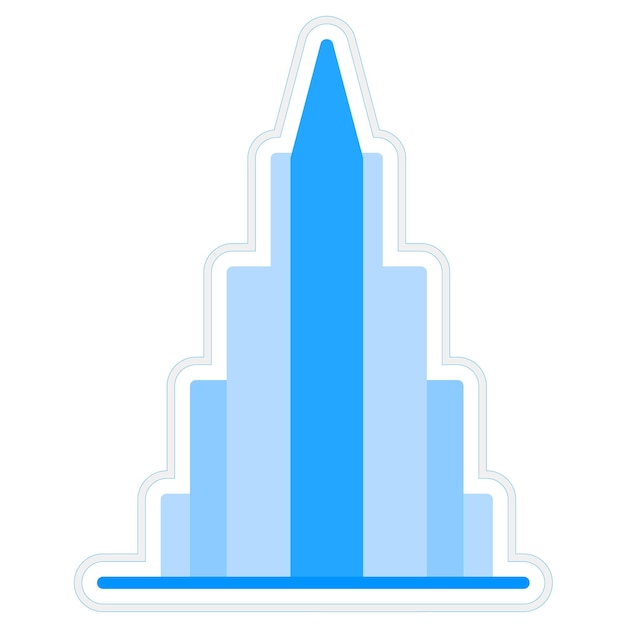 Vektor burj khalifa-icon-vektorbild kann für wahrzeichen verwendet werden