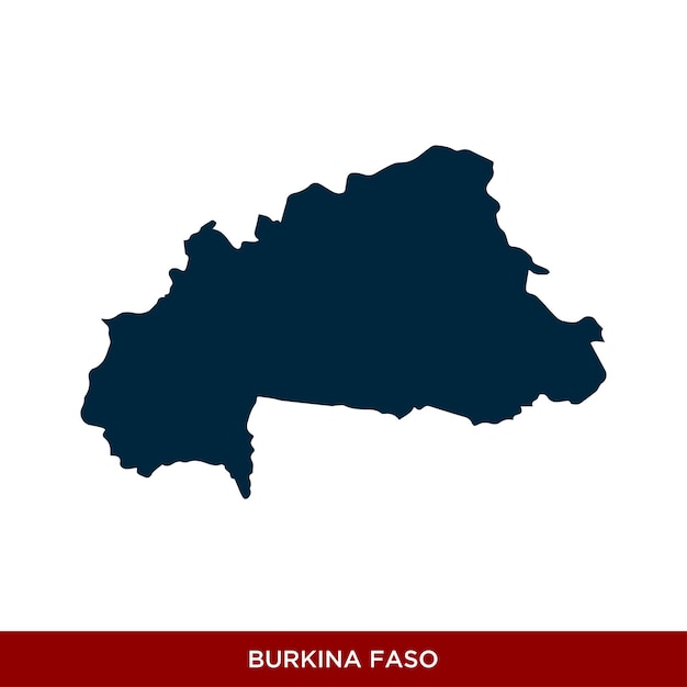 Burkina Faso-Landkarte-Symbol-Vektor-Design-Vorlage