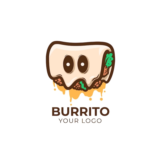 Burrito fas food-maskottchen-logo