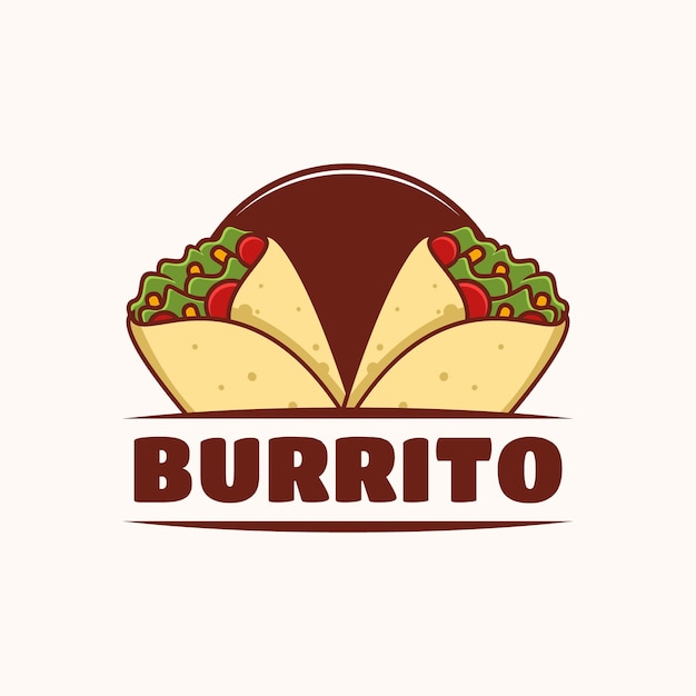 Burrito-logo-vorlage geeignet für restaurant food truck und café