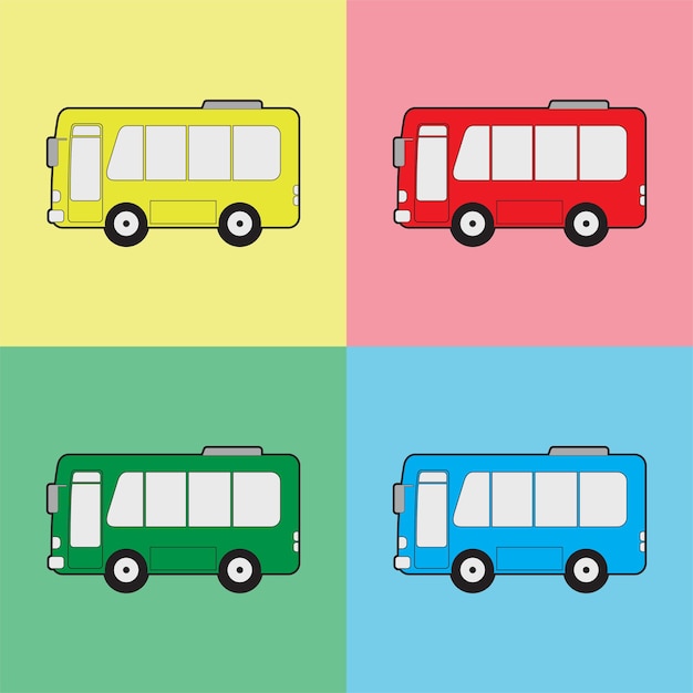 Bus-Clipart-Farbvektor