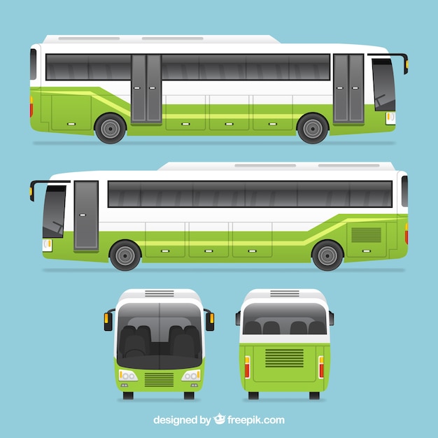 Bus-Set mit verschiedenen Perspektiven