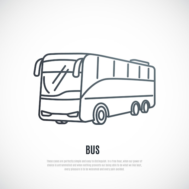 Bus-symbol isoliert auf weißem hintergrund vektor-bus-illustration