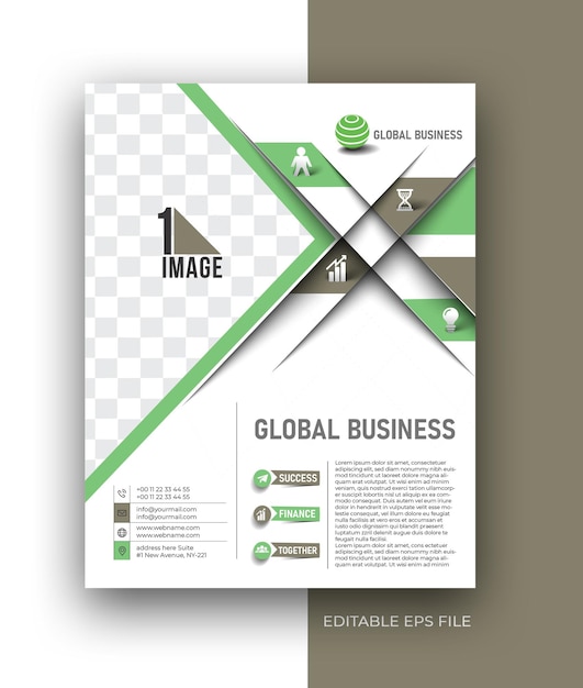 Business a4 broschüre flyer poster design-vorlage.