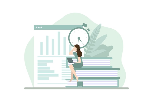 Business-Analyse-flache Design-Illustration