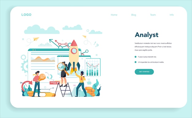 Business analyst web-banner oder landing page