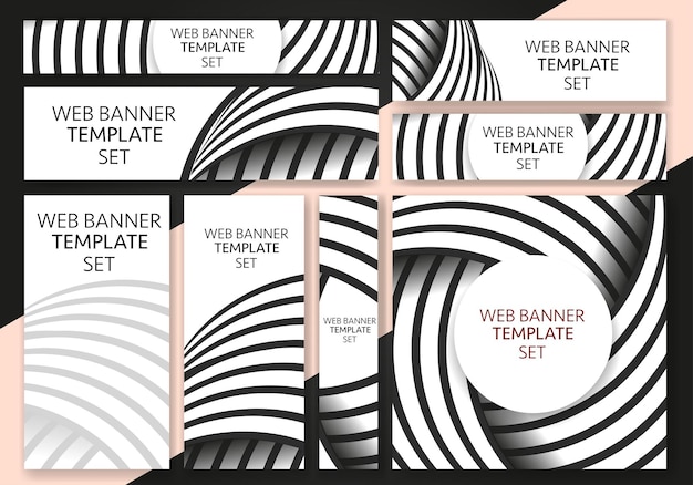 Business-Banner-Design-Web-Template-Set, horizontales Header-Web-Banner.