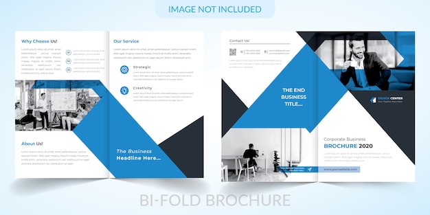 Vektor business-bi-fold-broschüre design