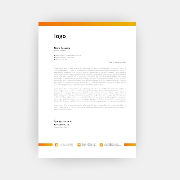 Business Briefkopf Vorlagendesign