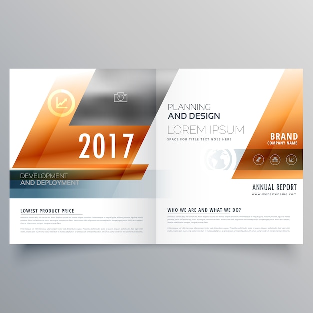 Business-broschüre design-vorlage mit geometrischen formen