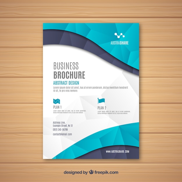 Business Broschüre mit geometrischen und abstrakten Figuren