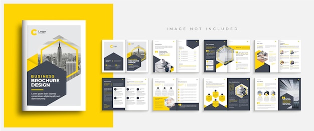 Vektor business-broschüre-template-design firmenprofil-layout-design