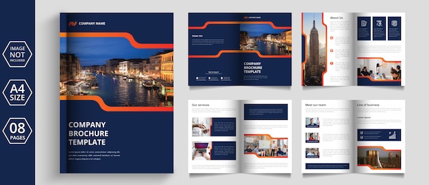 Business-broschüren-design für moderne seiten