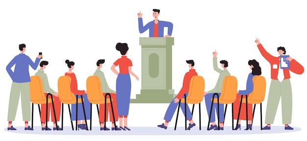 Business Coach führt Schulungen oder Seminare durch