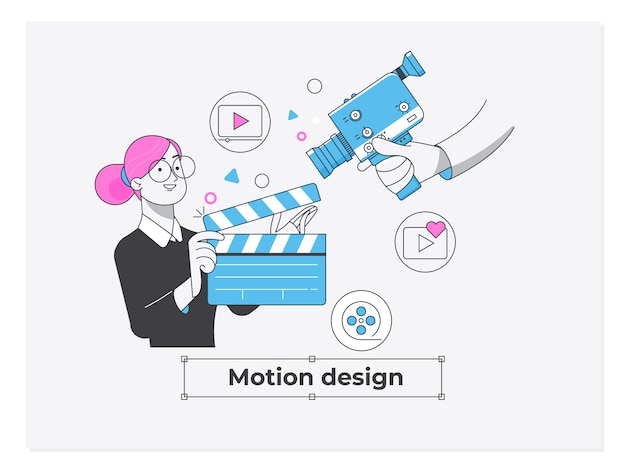 Vektor business concept motion design studio