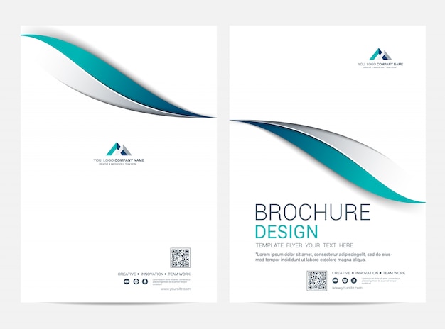 Vektor business cover und back cover vorlage, korporatives minimalistisches design