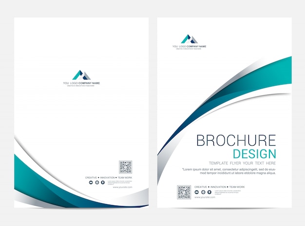 Business Cover und Back Cover Vorlage, korporatives minimalistisches Design