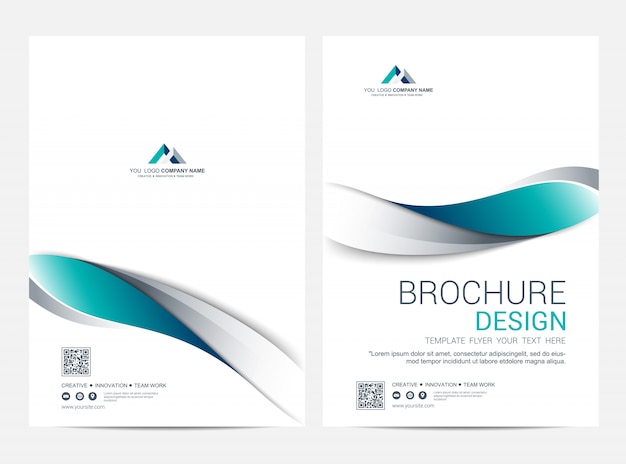 Vektor business cover und back cover vorlage, korporatives minimalistisches design