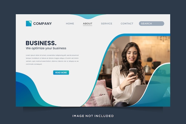 Vektor business creative inspiration landing page.