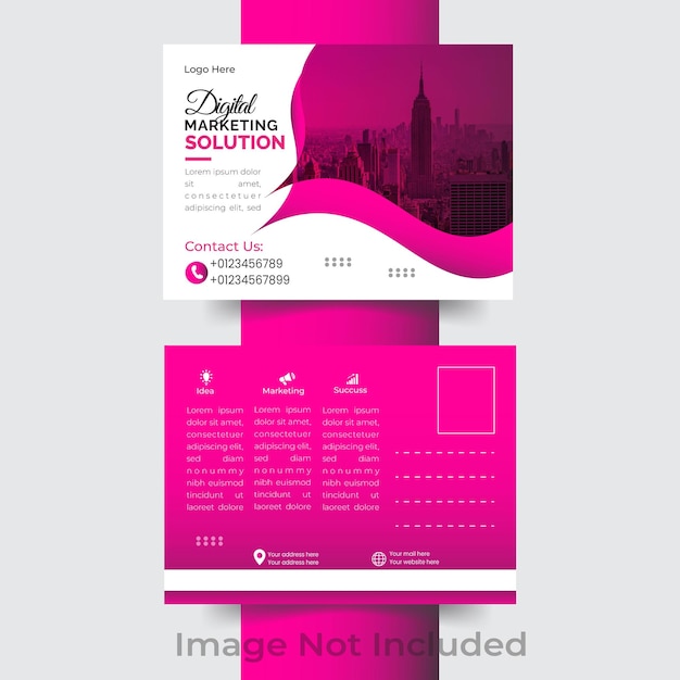 Business creative moderne postkarten-designvorlage