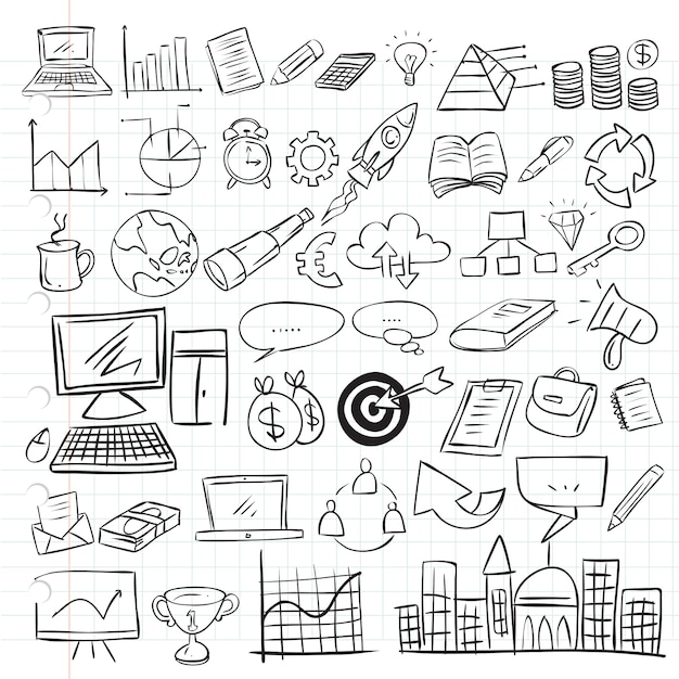Business-doodle-set