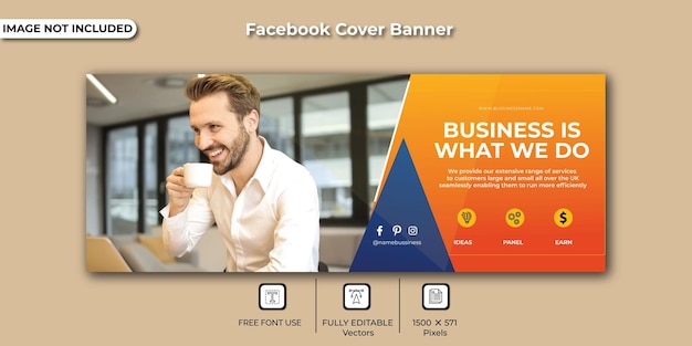 Vektor business-facebook-banner-vorlage