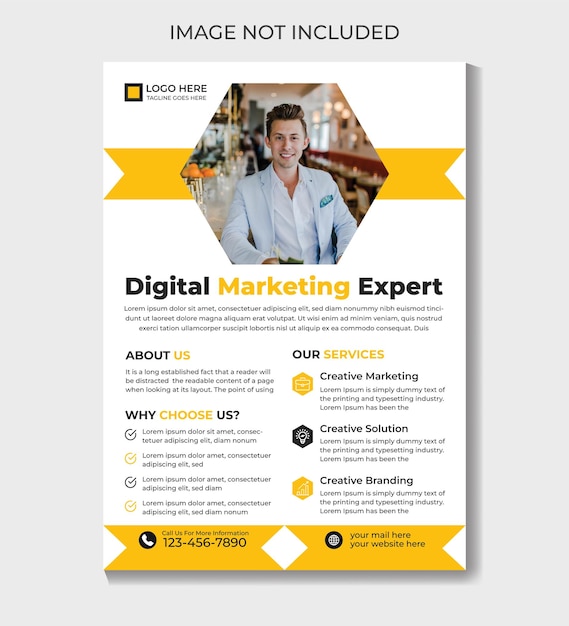 Business-flyer-design für mehrzweck-unternehmens-flyer, marketing-plakatbroschüre oder broschüren-cover
