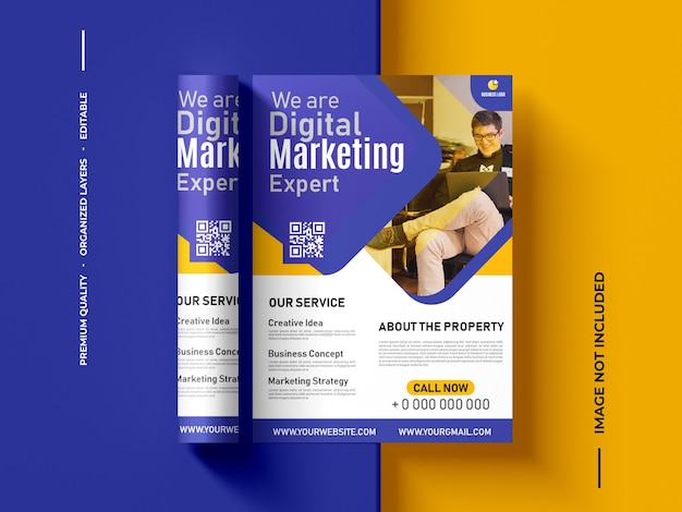 Business-flyer für agenturen für digitales marketing und designvorlage für posts in sozialen medien
