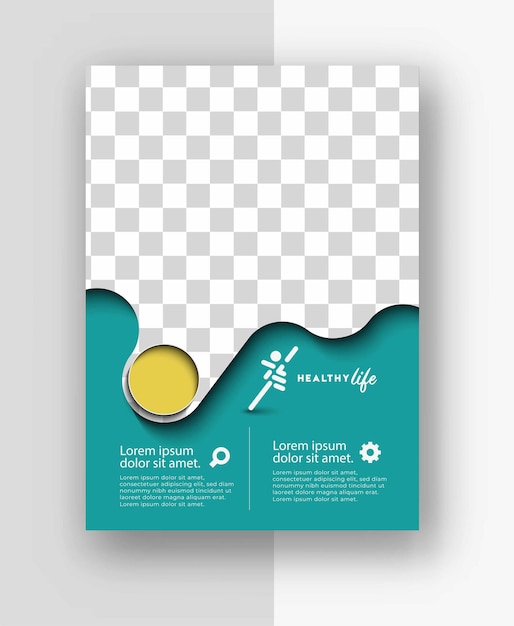 Business-Flyer mit Platz für Bild und Logo.