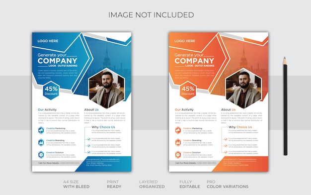 Business-Flyer-Vorlage Moderne Flyer-Vorlage für eine Agentur für digitales Marketing