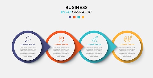 Business infografik in optionen