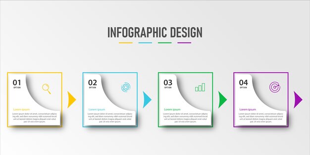 Business infografik prozessvorlage