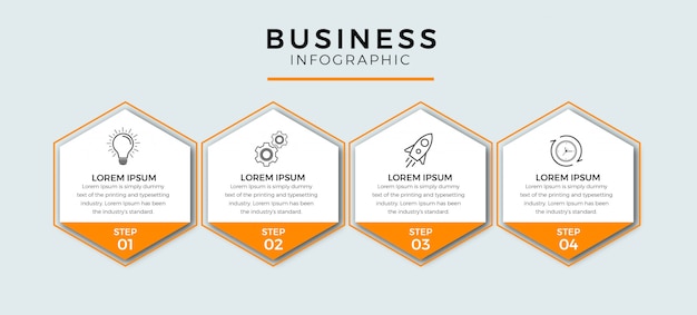 Business infografik schritte