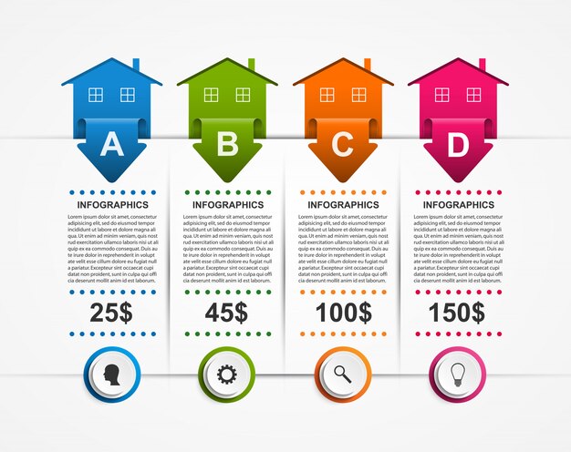 Business-infografik-visualisierung für präsentationen.