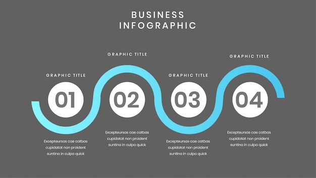Vektor business-infografik-vorlage mit vier optionen