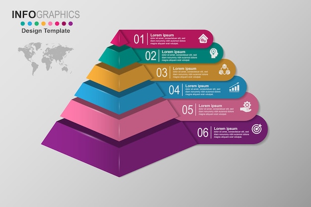 Business-Infografiken, kreative Grafik, 6 Schritte