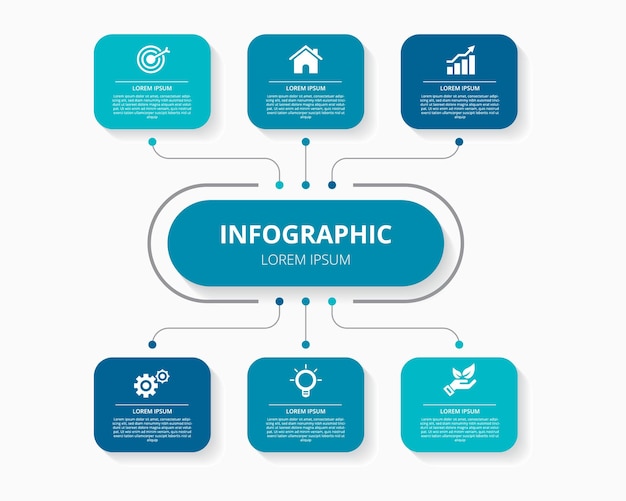 Business Infographics Collection Vektor-Illustrationsdesign