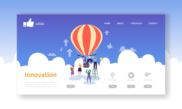 Business innovation landing page vorlage