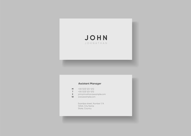 Business-Karten-Mockup für Ihre Design-Vorlage Leere Kreditkarten-Mokup