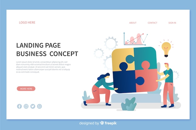 Business-konzept-landing-page-vorlage