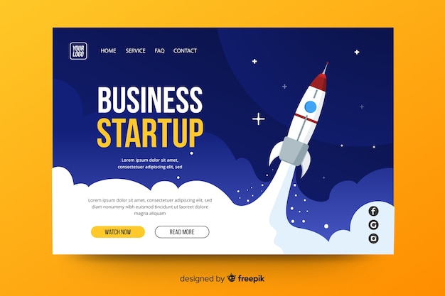 Business Landing Page für den Start