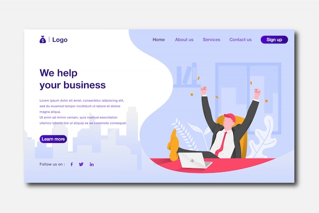 Business landing page