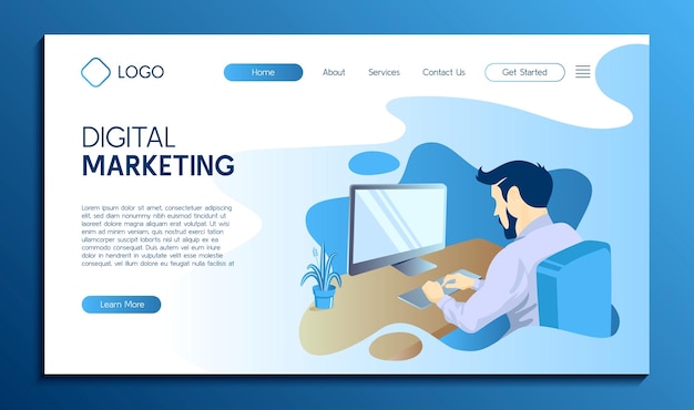 Vektor business-landingpage