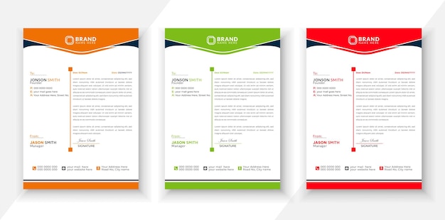 Vektor business letterhead-design-vorlage mit einzigartigem layout