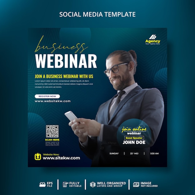 Business-Live-Webinar-Social-Media-Post-Banner-Vorlage