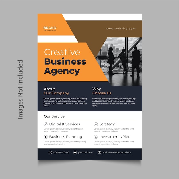 Vektor business-marketing-agentur-flyer premium-vektor