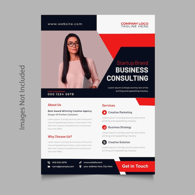 Vektor business-marketing-agentur-flyer premium-vektor